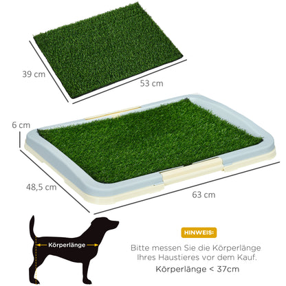 Puppy Toilet Dog Toilet for Small Dogs Indoors Puppy Potty for Home Puppy Training Grass for Puppies Balcony Indoor Artificial Grass Dog Toilet Blue 63x48.5cm