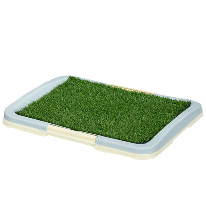 Puppy Toilet Dog Toilet for Small Dogs Indoors Puppy Potty for Home Puppy Training Grass for Puppies Balcony Indoor Artificial Grass Dog Toilet Blue 63x48.5cm
