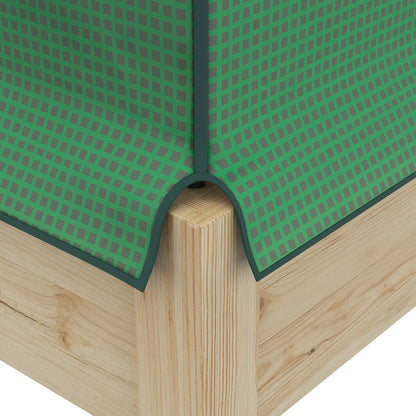 Wooden Raised Bed with Greenhouse, Plant Box, Herb Bed with Fleece, Planter for Balcony, Garden, Natural, Green, 86 x 60 x 165cm