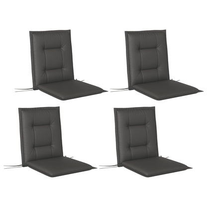 Set of 4 Seat Cushions 108 x 50 x 5 cm Chair Cushions with Straps, Outdoor Indoor Seat Cushion, Seat Pads, Bench Pads for Garden Furniture, Dining Chair, Armchair, Dark Gray