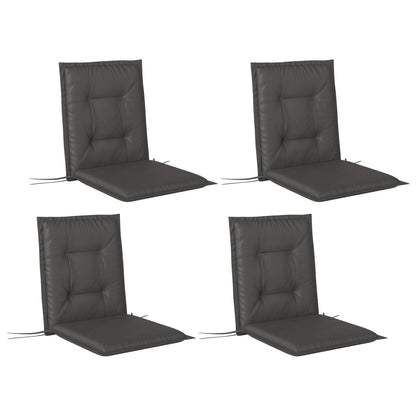 Set of 4 Seat Cushions 108 x 50 x 5 cm Chair Cushions with Straps, Outdoor Indoor Seat Cushion, Seat Pads, Bench Pads for Garden Furniture, Dining Chair, Armchair, Dark Gray