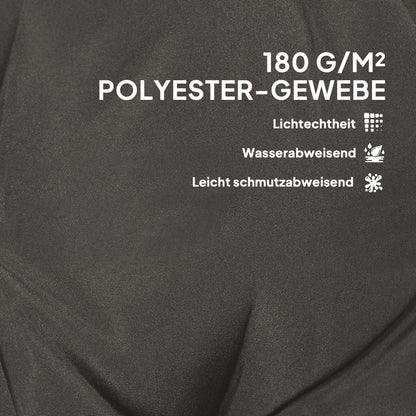 Set of 4 Seat Cushions 108 x 50 x 5 cm Chair Cushions with Straps, Outdoor Indoor Seat Cushion, Seat Pads, Bench Pads for Garden Furniture, Dining Chair, Armchair, Dark Gray