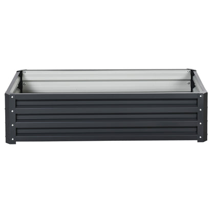 Steel Raised Bed, Plant Bed Cold Frame with Open Bottom Garden Box Flower Box Planter Vegetable Bed 120x60x30.5 cm for Garden Balcony Terrace, Planter Box for Flowers, Plants, Fruit, Vegetables