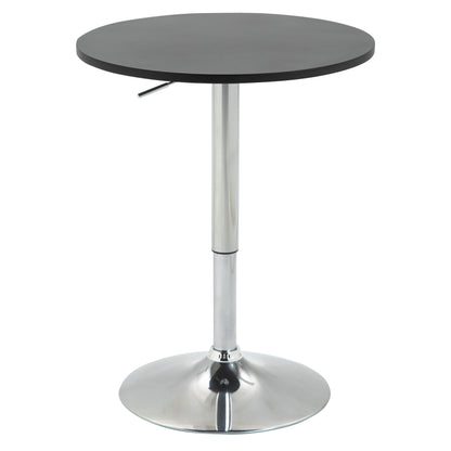 Adjustable Bar Table with Round Non-Slip Base for Kitchen Dining Ø60x69-93 cm Black