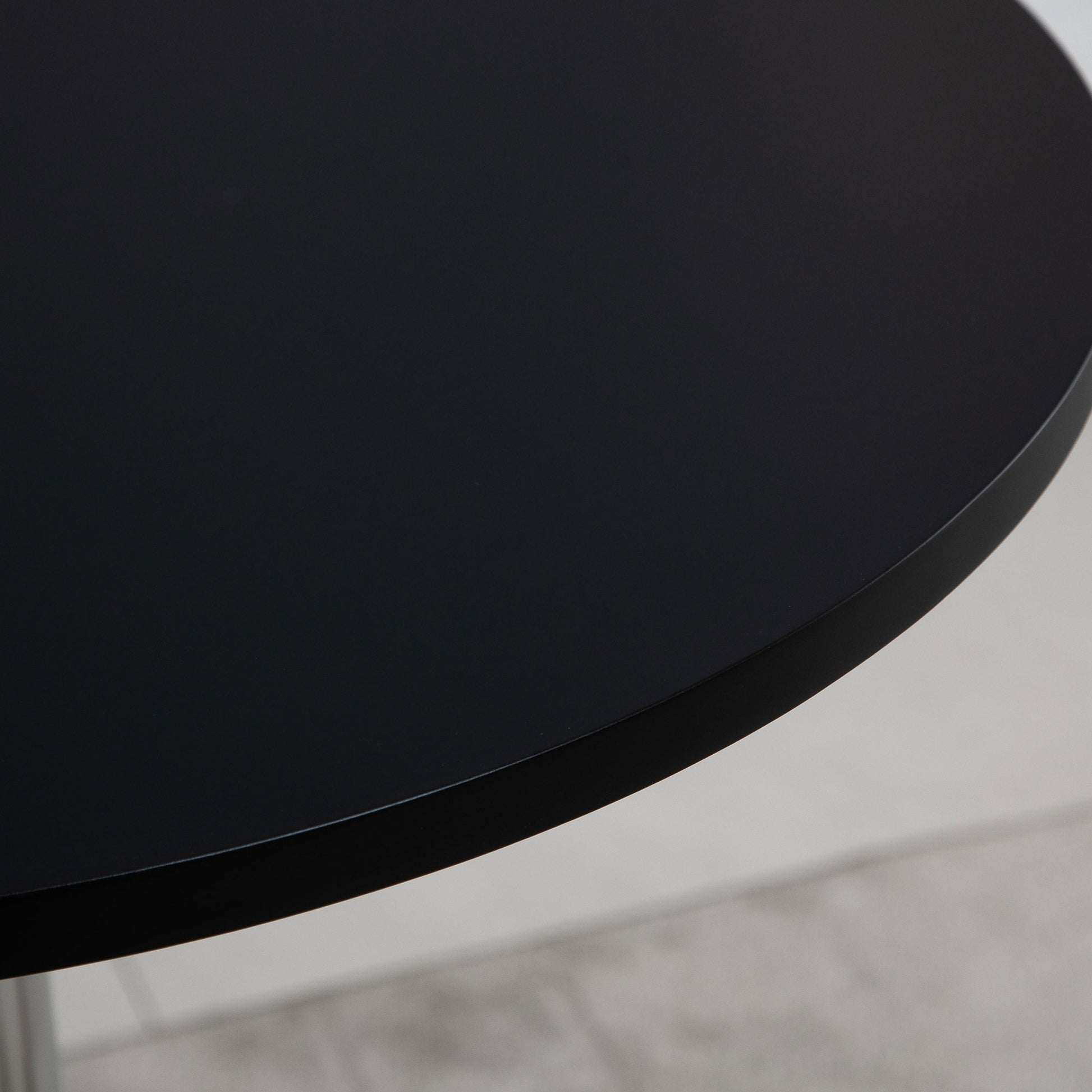 Adjustable Bar Table with Round Non-Slip Base for Kitchen Dining Ø60x69-93 cm Black