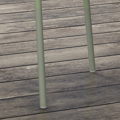 Garden Chair Set of 4 Weatherproof Plastic Garden Chairs with Armrests Backrest Patio Chair Supports up to 120 kg Patio Furniture for Backyard, Garden, Balcony Green