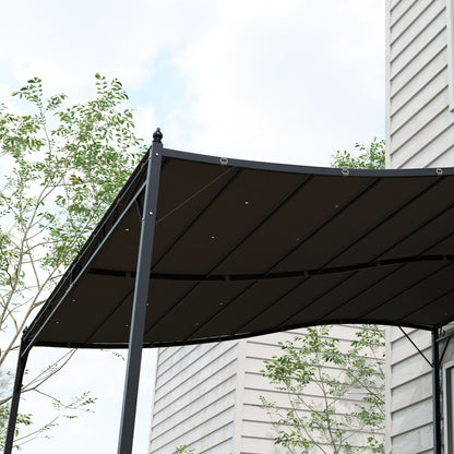 Replacement Canopy for Garden Pergola 3x3 m with 16 Drainage Holes, Hooks and Rings, Polyester Gazebo Pergola Cover, Dark Grey