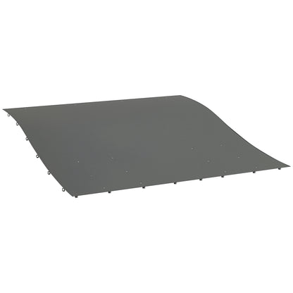 Replacement Canopy for Garden Pergola 3x3 m with 16 Drainage Holes, Hooks and Rings, Polyester Gazebo Pergola Cover, Dark Grey