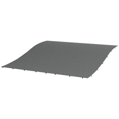Replacement Canopy for Garden Pergola 3x3 m with 16 Drainage Holes, Hooks and Rings, Polyester Gazebo Pergola Cover, Dark Grey