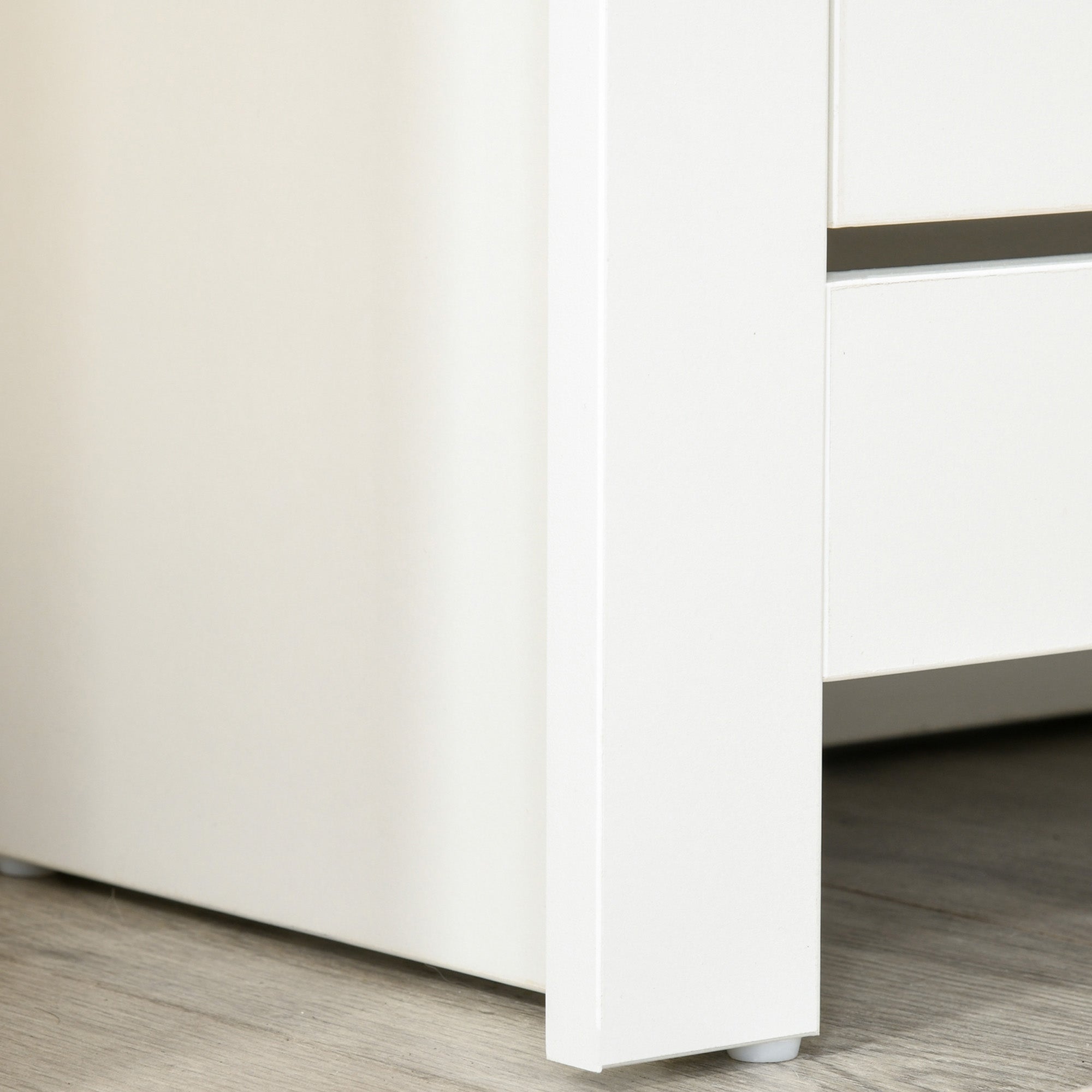 Modern Shoe Cabinet Entryway Shoe Rack for 12 Pairs of Shoes with Flip-Down Drawers and Adjustable Shelves Narrow Shoe Storage for Hallway 72x26x80 cm White