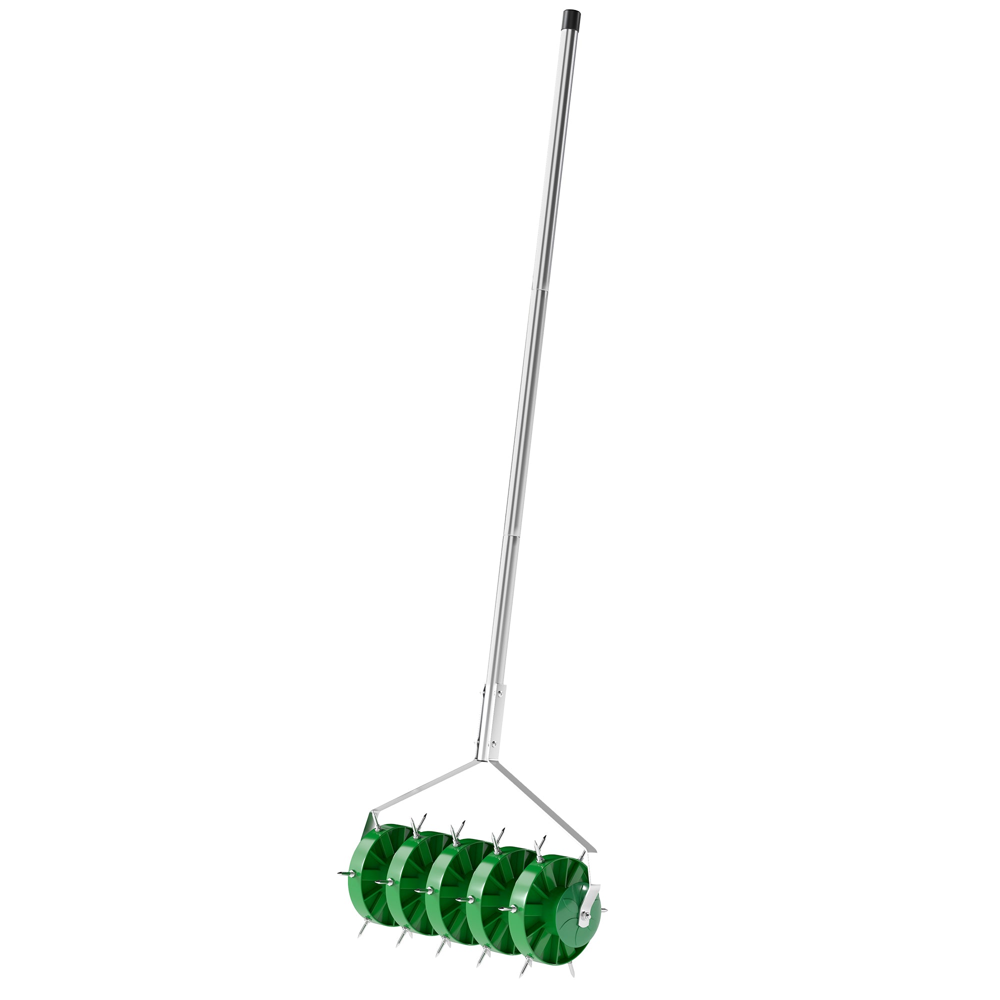 Lawn Aerator Aerifier for Lawns 45cm Width Manual Lawn Aerator with 30 Iron Spikes Garden Tools Soil Rail Plugger, Scarifier Lawnpecker, Lawn Care for Yards Grass