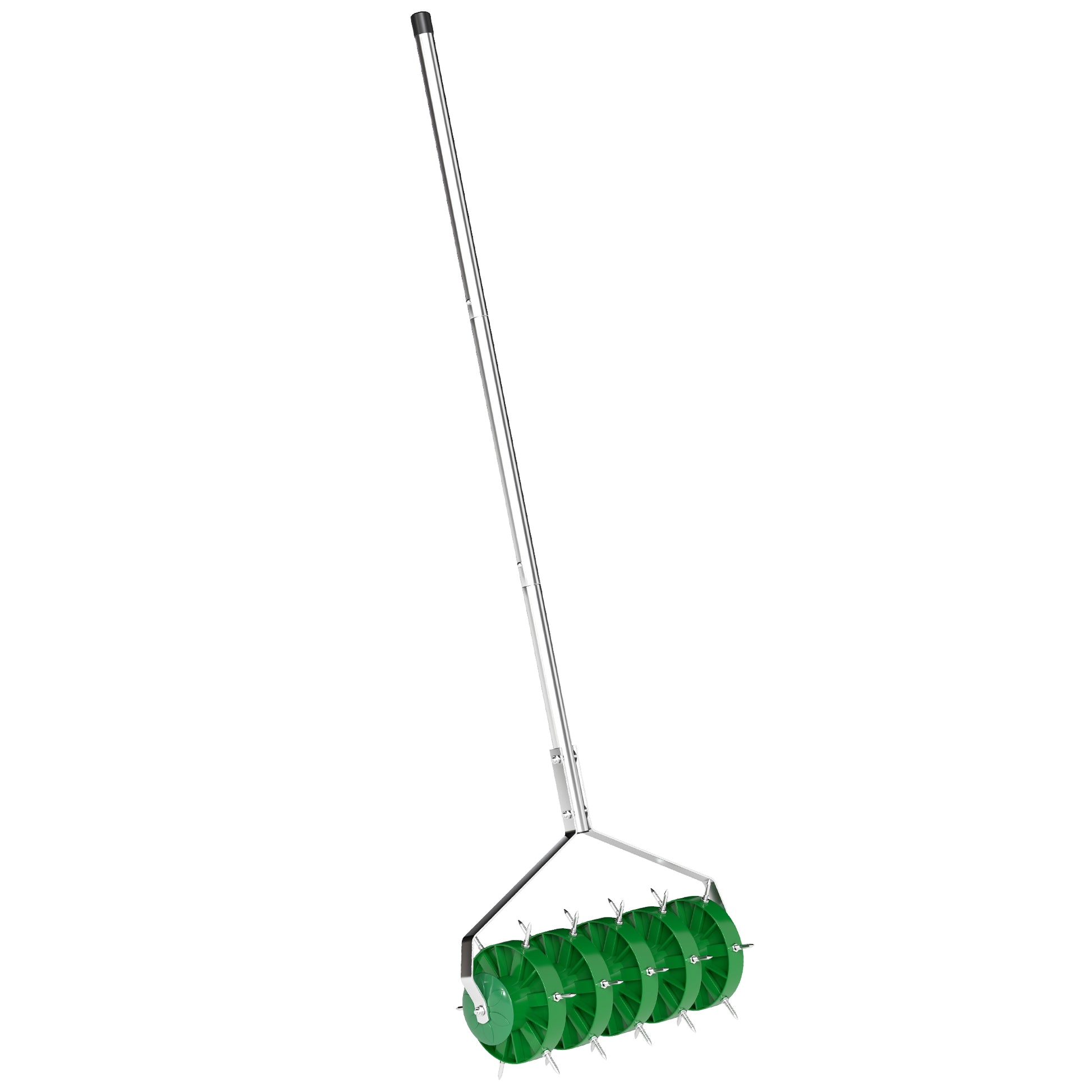 Lawn Aerator Aerifier for Lawns 45cm Width Manual Lawn Aerator with 30 Iron Spikes Garden Tools Soil Rail Plugger, Scarifier Lawnpecker, Lawn Care for Yards Grass