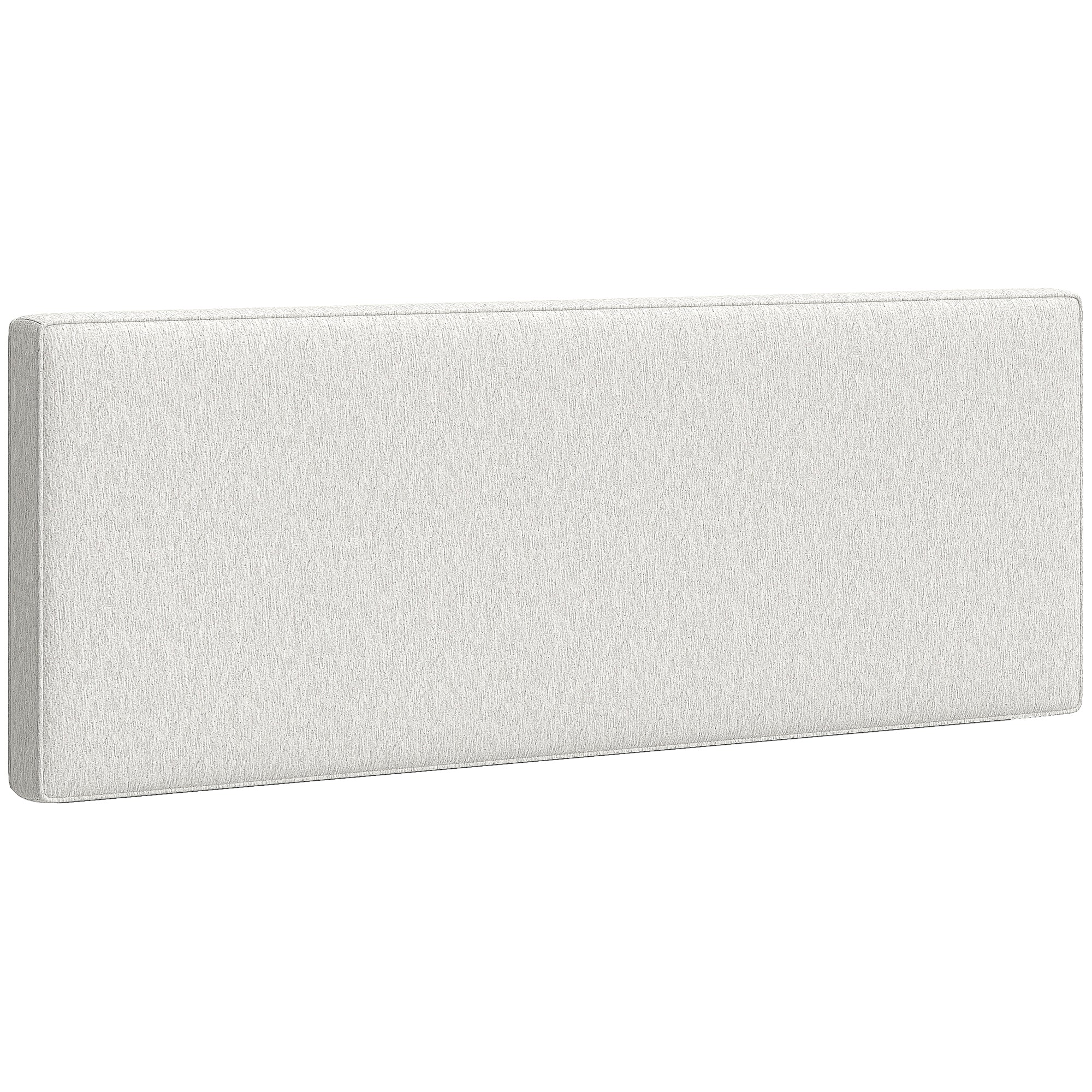 Linen-Effect Padded Floating Headboard, 63 x 24 in (Cream)