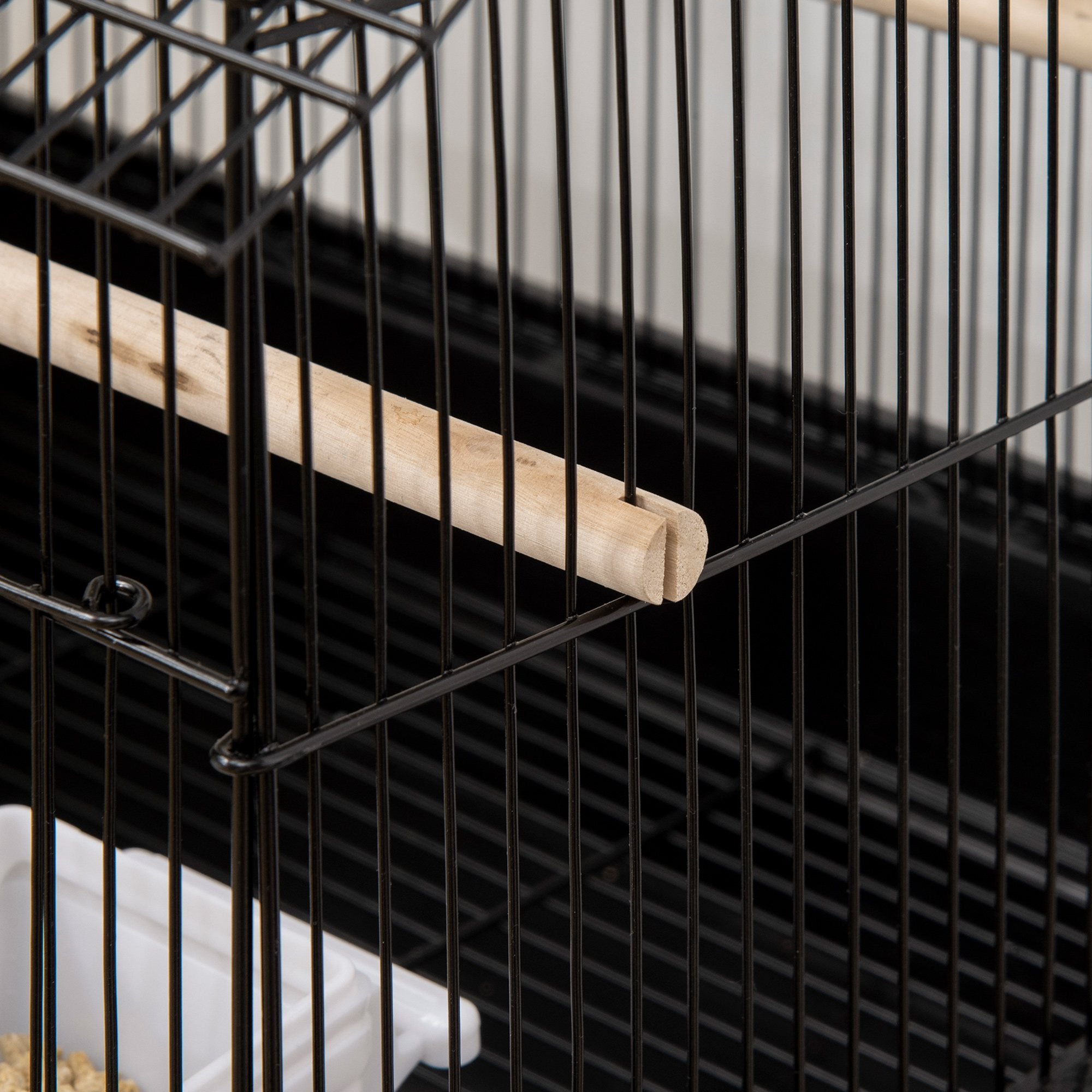 Steel Bird Cage Aviary with Feeders Perches Swing and Removable Tray Large Bird Cage for Parrots Canary Budgie 19.88x16.14x24.8 inches Black