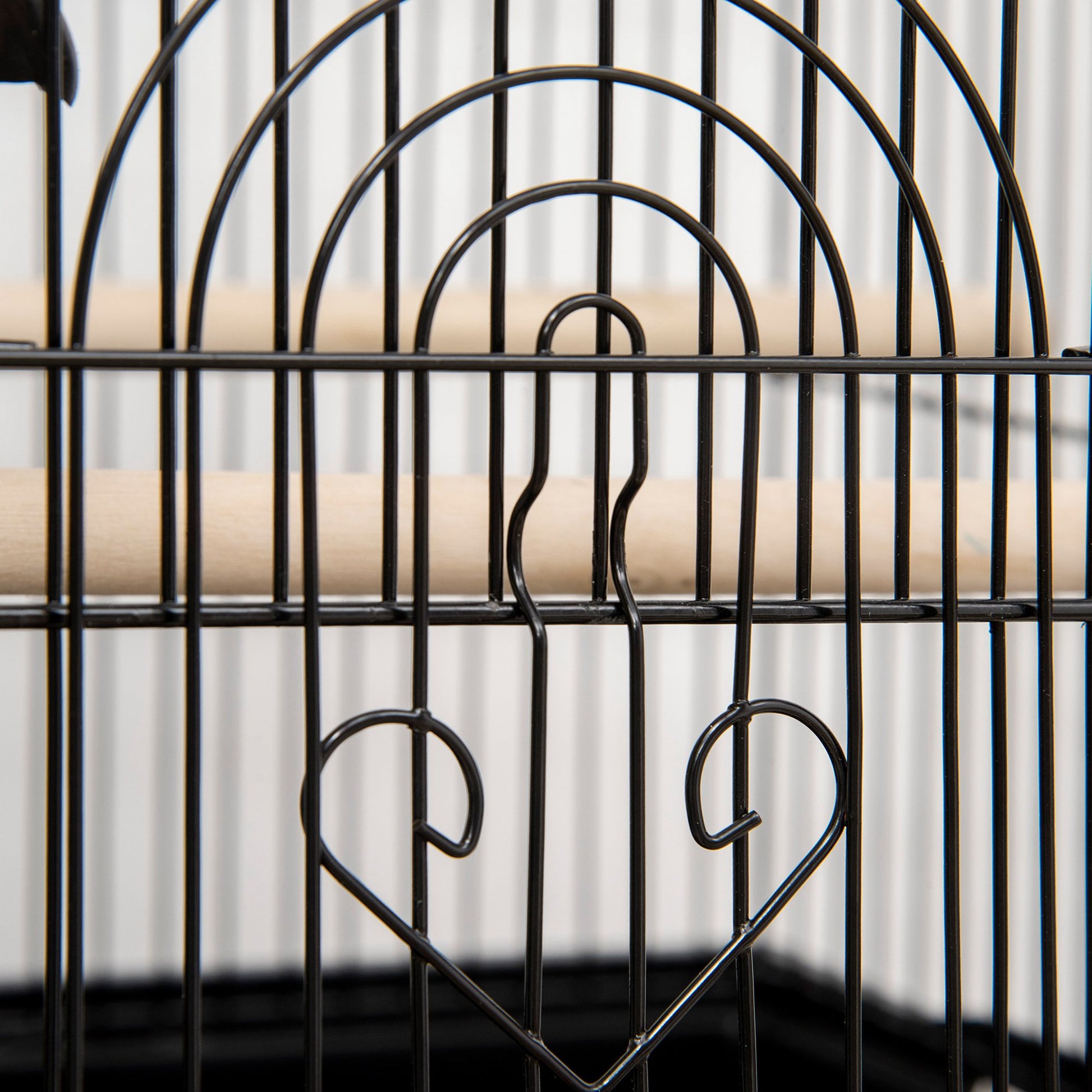 Steel Bird Cage Aviary with Feeders Perches Swing and Removable Tray Large Bird Cage for Parrots Canary Budgie 19.88x16.14x24.8 inches Black