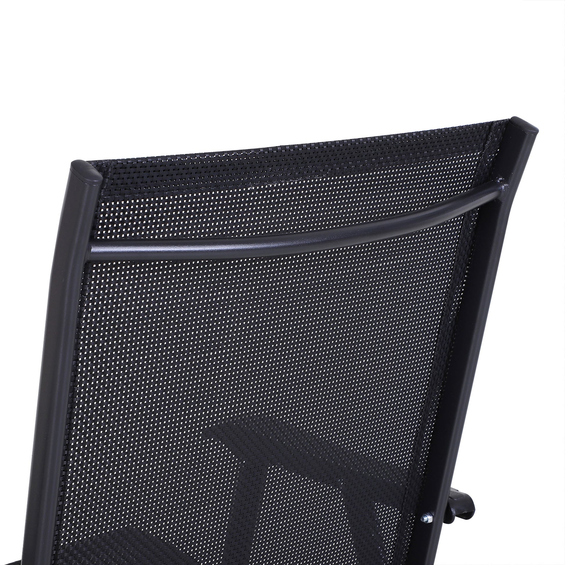 Folding Chair with Armrest 2-Pack Camping Chair Fishing Chair Metal Black 58 x 64 x 94 cm