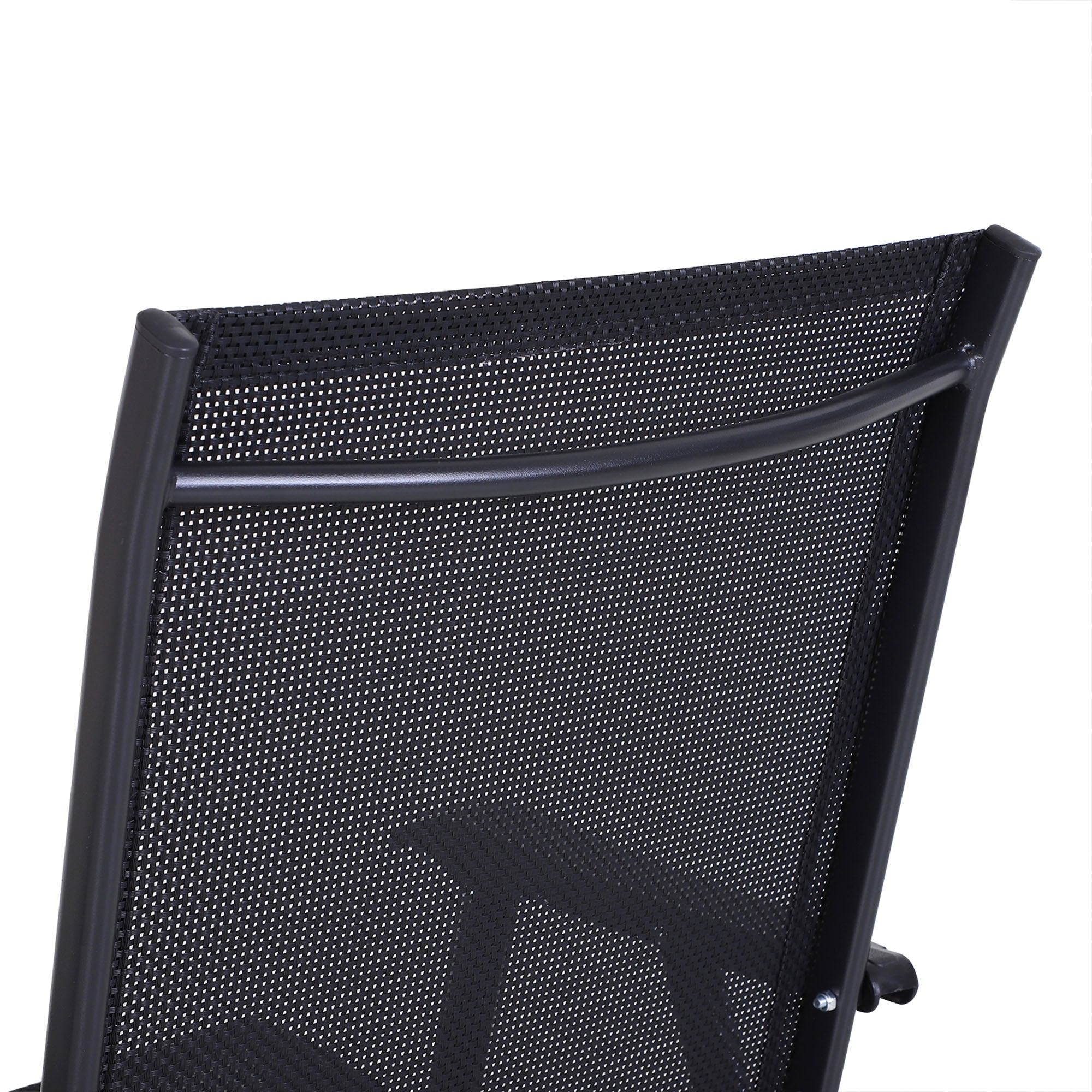 Folding Chair with Armrest 2-Pack Camping Chair Fishing Chair Metal Black 58 x 64 x 94 cm