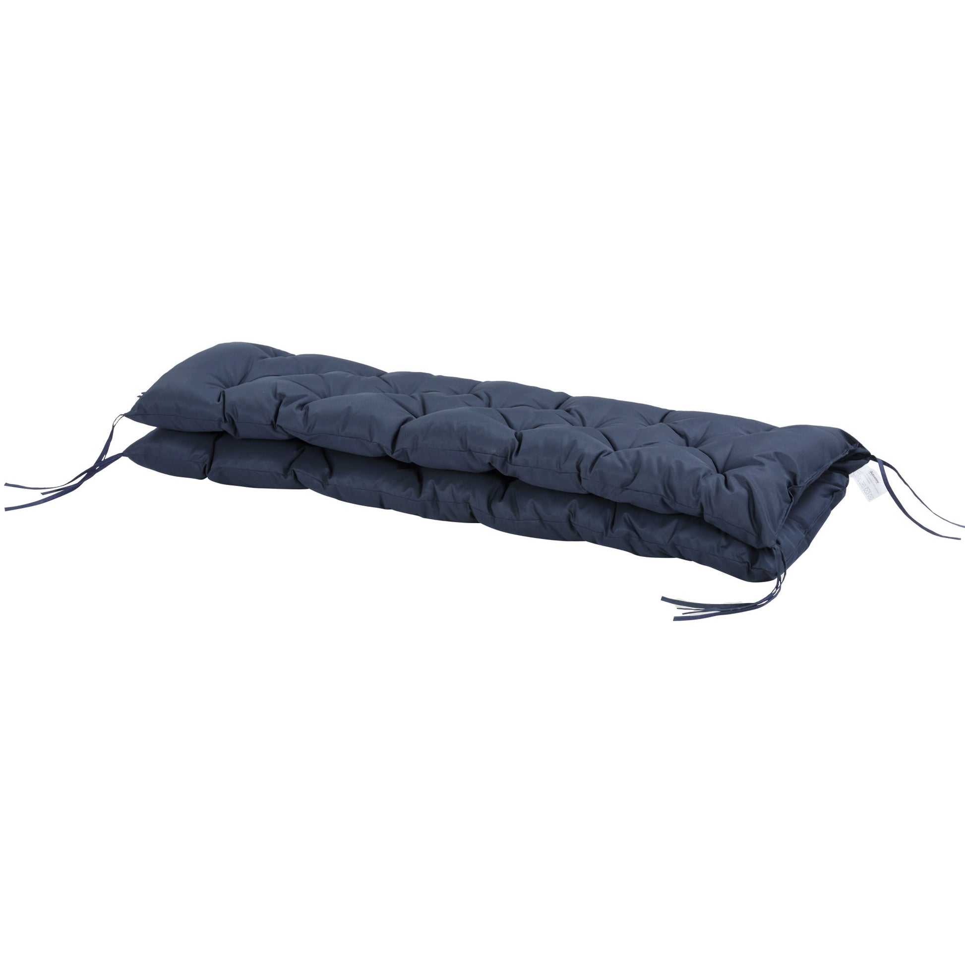 3 Seater Bench Cushion 150 x 98 x 8 cm Seat Pad with Straps Back Cushion for Indoor/Outdoor Upholstery Cushion for Bench Garden Bench Garden Furniture Hanging Chairs Dark Blue