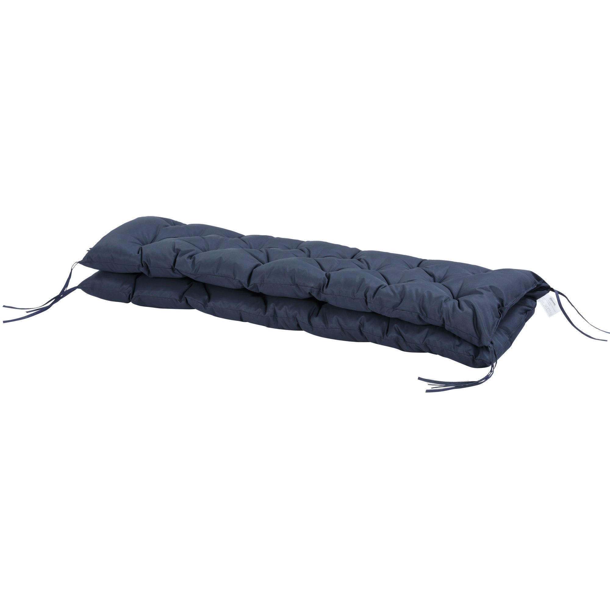 3 Seater Bench Cushion 150 x 98 x 8 cm Seat Pad with Straps Back Cushion for Indoor/Outdoor Upholstery Cushion for Bench Garden Bench Garden Furniture Hanging Chairs Dark Blue