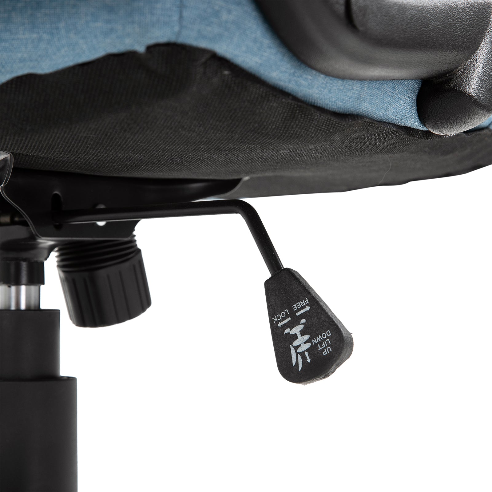 Office Chair Computer Chair Swivel Chair Height-Adjustable Rocking Function with Headrest and Padded Armrests Ergonomic Light Blue Linen 26 x 29.5 x 43.3–47.2 inches