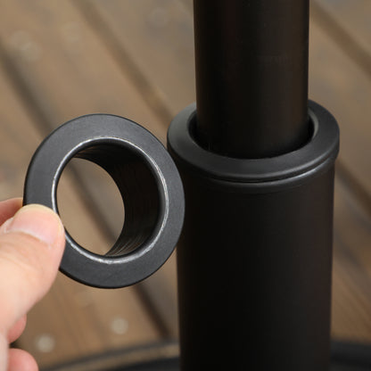 Sun Umbrella Stand 18 kg Round Sunshade Base for Ø38/48 mm Umbrella Pole, Round Garden Umbrella Stand for Balcony, Resin, Bronze