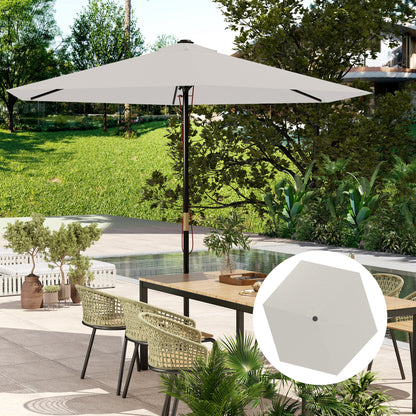 3m Umbrella Replacement Canopy Replacement Cover for Patio Umbrella with Superior Ventilation UV 30+ Protection Polyester Replacement Cover for Outdoor Parasol Cream