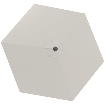 3m Umbrella Replacement Canopy Replacement Cover for Patio Umbrella with Superior Ventilation UV 30+ Protection Polyester Replacement Cover for Outdoor Parasol Cream