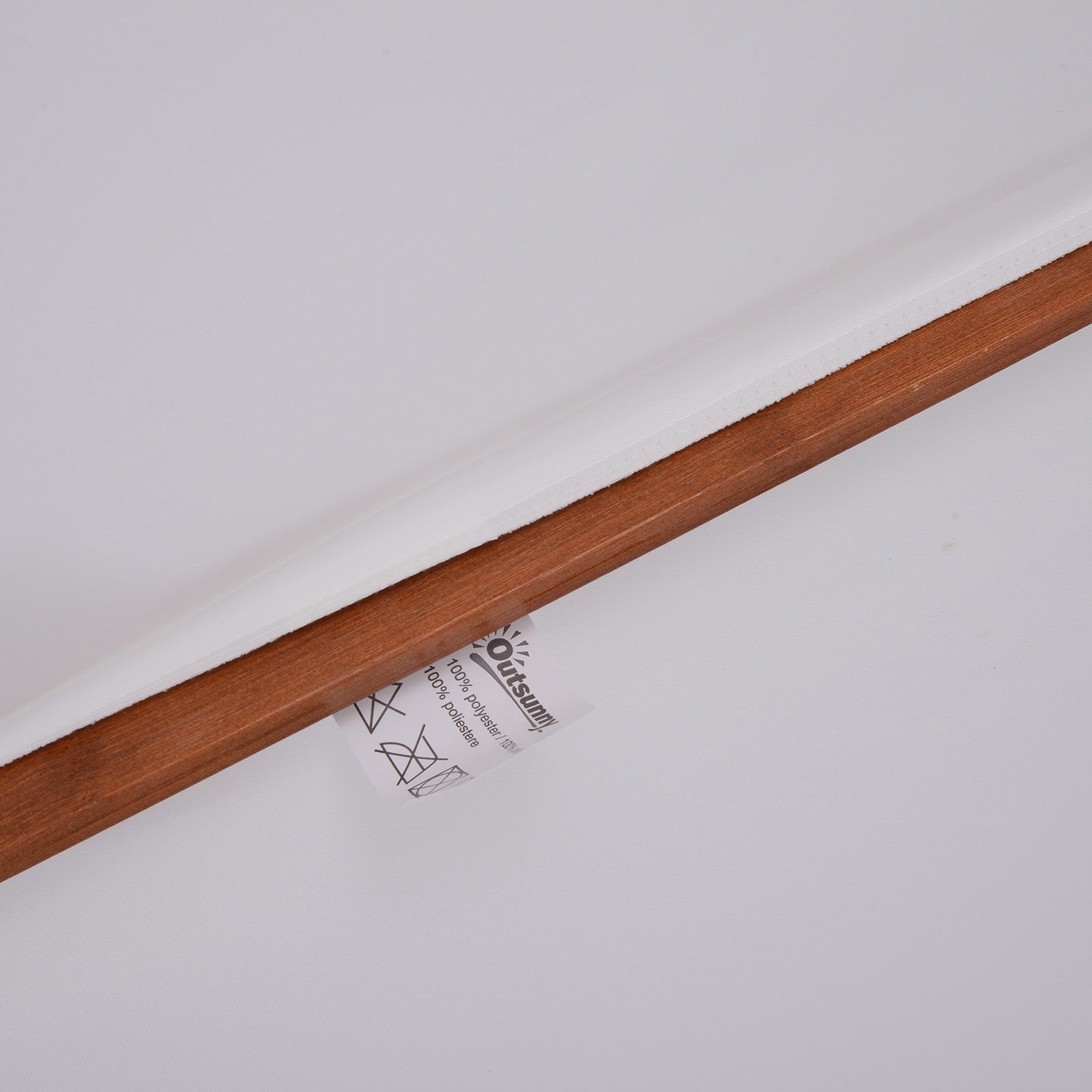 Wood Sunshade Wood Umbrella Garden Umbrella Balcony Umbrella Double Roof White