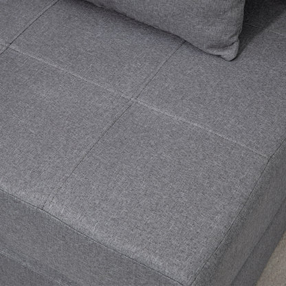 Folding Armchair with Sleeper Function, Sofa Bed, 2-in-1 Folding Chair with Bed Function, Recliner with Pillow, Guest Bed for Living Room, Bedroom, up to 120 kg Capacity, Dark Grey