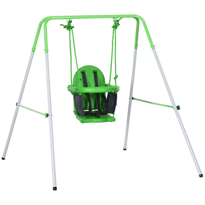 Baby Swing with Stand Kids Swing with Metal Frame Safety Belt Toddler Swing Swing Set for Indoor Outdoor Swing Seat Swing for Baby and Children