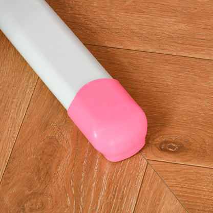 Kids Desk and Chair Set for +6 Years Old Children Adjustable Desk Tilted Table Lamp LED and Pencil Holder 80x49.5x82-104 cm and 35.5x43.5x63-73 cm Pink