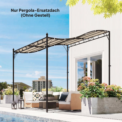 Replacement Pergola Canopy, 298 x 293 cm – Sunshade for 3 x 3 m Gazebo, Cream White