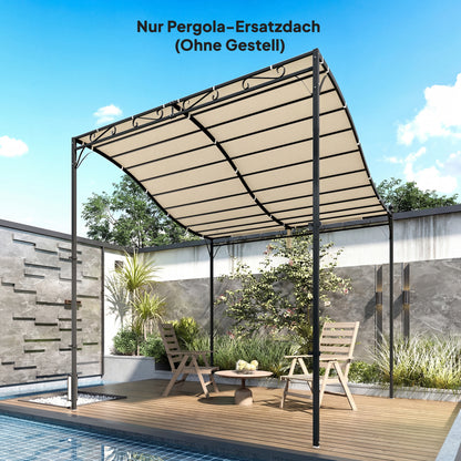 Replacement Pergola Canopy, 298 x 293 cm – Sunshade for 3 x 3 m Gazebo, Cream White