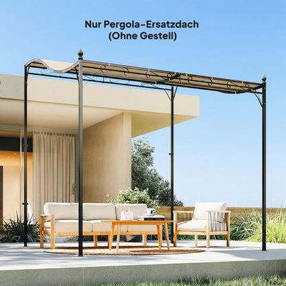Replacement Pergola Canopy, 298 x 293 cm – Sunshade for 3 x 3 m Gazebo, Cream White
