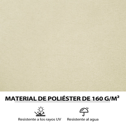 4 Side Walls for Gazebo 3x3m Canopy Walls with Hooks 8 Windows UV Protection Replacement Side for Outdoor Garden Party Cream