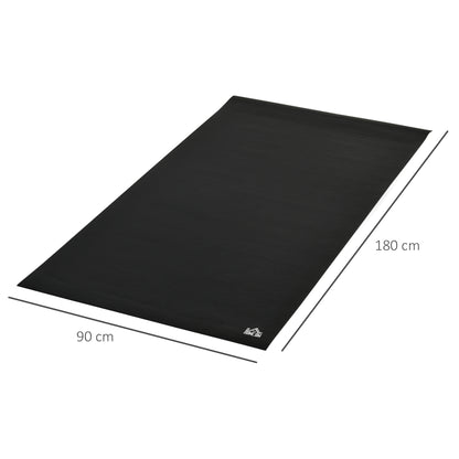 Floor Protection Mat for Fitness Equipment Non-Slip Exercise Mat 6mm Thickness Underlayment Sports Mat Multipurpose Mat for Yoga Treadmill Exercise Bike Yoga Mat Floor Mat 180x90 cm Black