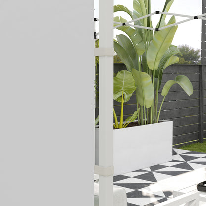 2-Piece Side Panels for Gazebo 3x3 / 3x6m, Side Wall with Window and Velcro, Waterproof Oxford Fabric Side Walls, as Wind and Privacy Protection for Party Tent, White