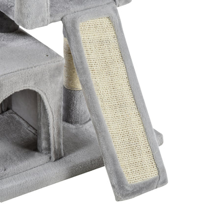 Cat Tree 83 cm Small Cat Scratching Post with Sisal Columns, Cat Scratching Tree, Cat Climbing Tree, Cat Tree, Cat Furniture Play Tree for Small Cats, Light Gray