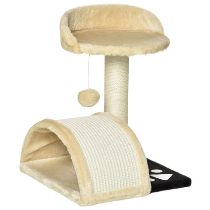 Cat Tree Scratching Post with Play Balls Cat Scratching Post Sisal Rope Scratching Posts Beige 35.5 x 37 x 46 cm