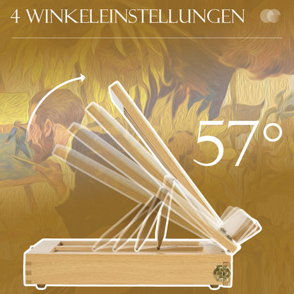 Tabletop Easel Adjustable Wooden Easel with Handle Portable Easel for Painting & Drawing Foldable Studio Easel with Drawer Beechwood Natural