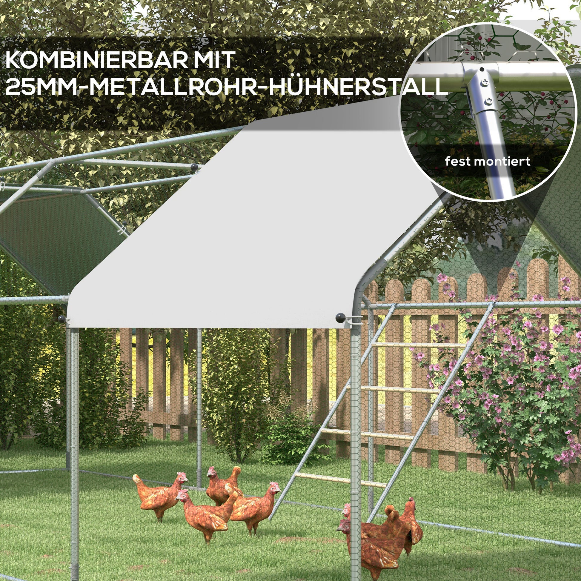 Wooden Chicken Perch Ladder, Chicken ladder Chicken playground Perch Climbing frame for 4-6 chickens 140 x 86 x 2.5 cm Natural wood