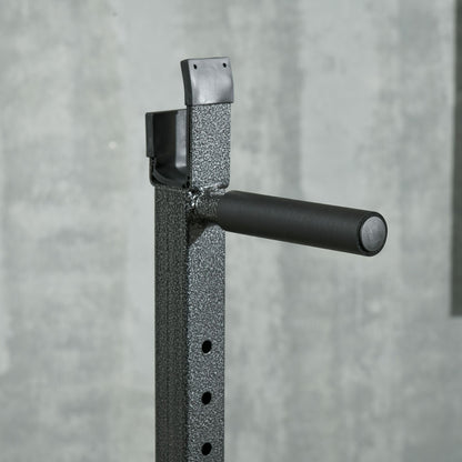 SPORTNOW Multifunctional Weight Bar Support with Adjustable Width and Height Muscular Rack with Steel Frame Load 150 kg for Gym Home Training Black