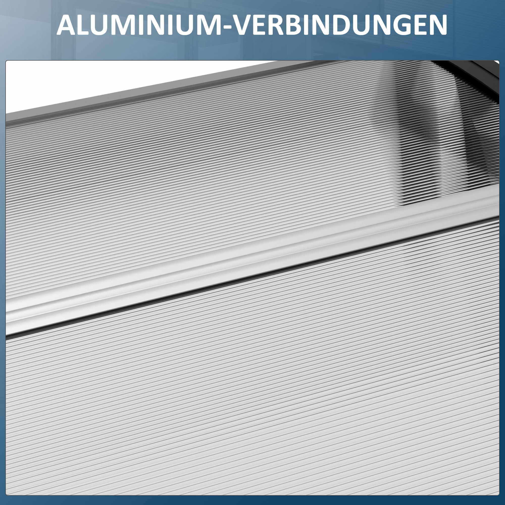 Door Canopy Awning 90 x 295 cm, Arch Canopy with UV Protection, Front Door Canopy Sunshade made of Polycarbonate Rain Shelter for Outdoor, White