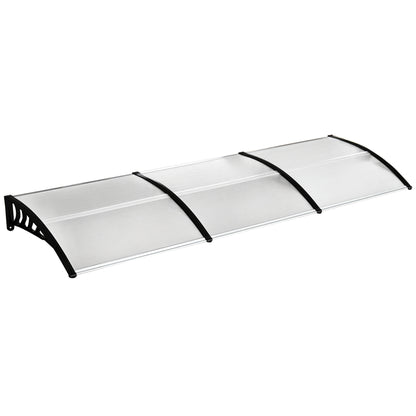 Door Canopy Awning 90 x 295 cm, Arch Canopy with UV Protection, Front Door Canopy Sunshade made of Polycarbonate Rain Shelter for Outdoor, White