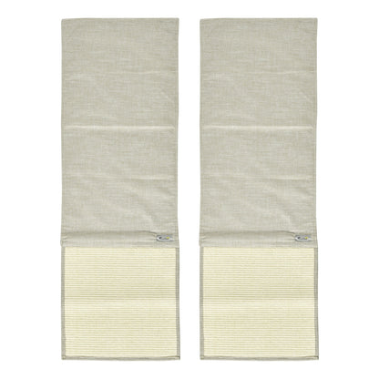 2-Piece Scratching Mat Scratch Protection Sofa Sisal Scratching Carpet for Cat Armchair Couch Cat Scratch Mat Beige+Gray 130 x 45 x 0.3 cm