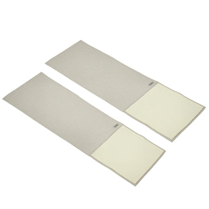 2-Piece Scratching Mat Scratch Protection Sofa Sisal Scratching Carpet for Cat Armchair Couch Cat Scratch Mat Beige+Gray 130 x 45 x 0.3 cm