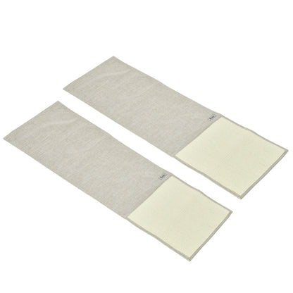2-Piece Scratching Mat Scratch Protection Sofa Sisal Scratching Carpet for Cat Armchair Couch Cat Scratch Mat Beige+Gray 130 x 45 x 0.3 cm