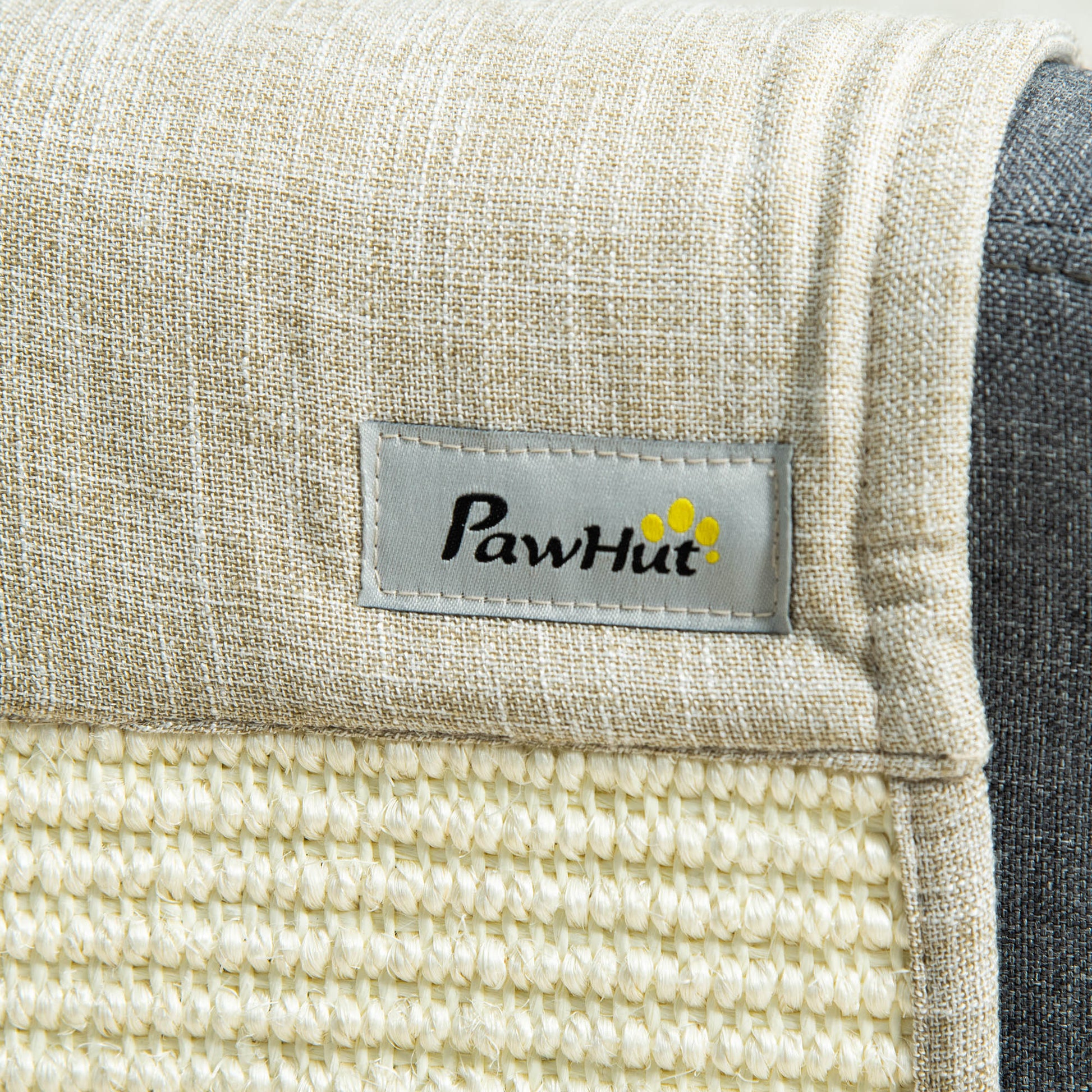 2-Piece Scratching Mat Scratch Protection Sofa Sisal Scratching Carpet for Cat Armchair Couch Cat Scratch Mat Beige+Gray 130 x 45 x 0.3 cm