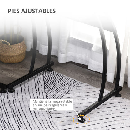 L-Shaped Computer Desk for Study Office Minimalist Modern with Large Space 112.5x152x74 cm Black