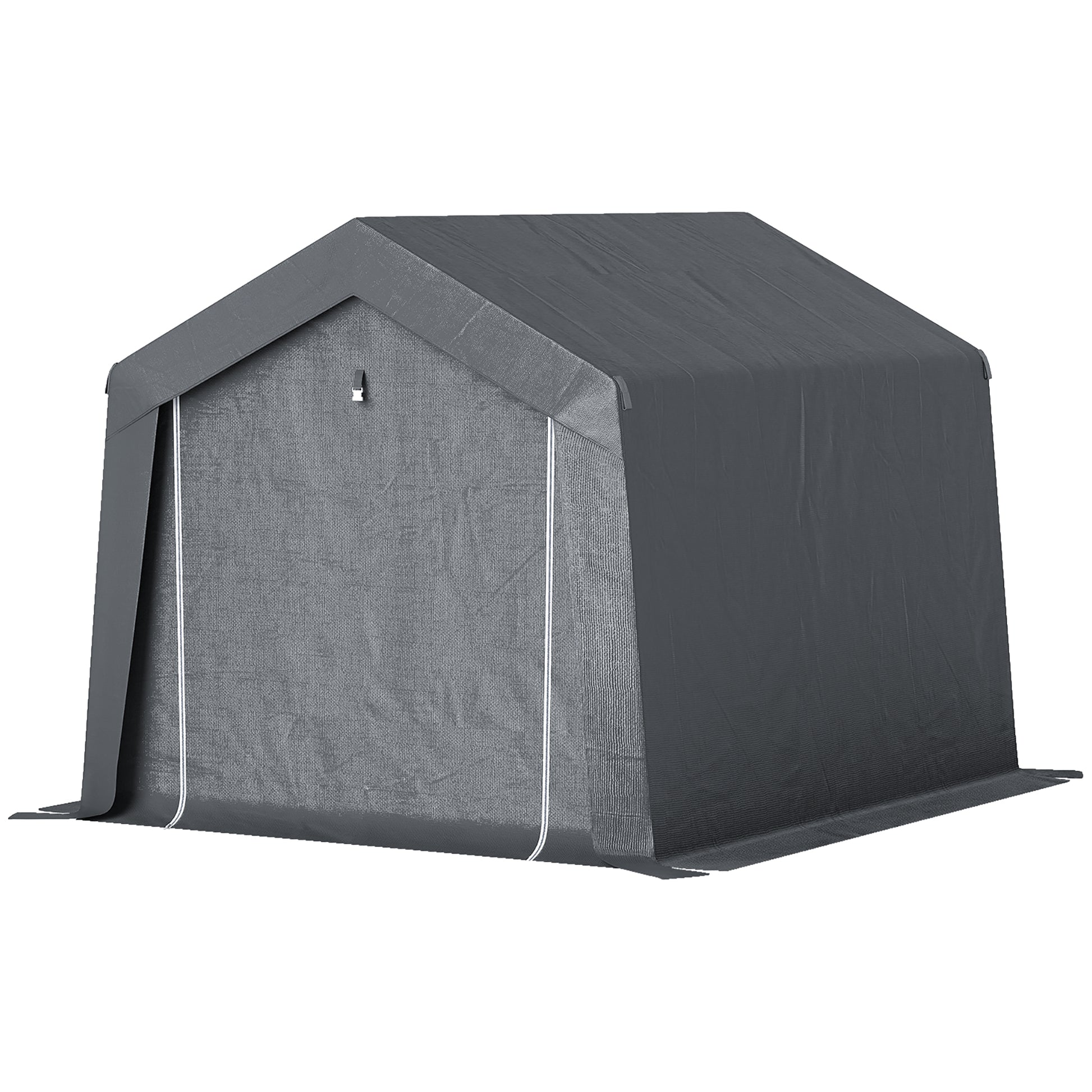 Garden Shed, Storage Tent, 3 x 3 m, Waterproof and UV-Resistant, Galvanized Steel Frame and Large Door, Bike Garage Shelter for Outdoor, Dark Gray